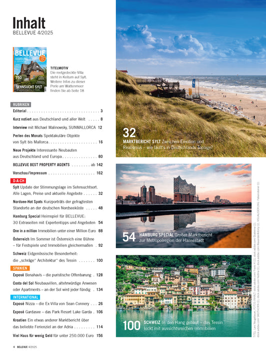 BELLEVUE 04/25 - Hamburg & Sylt, Salzburg, Tessin