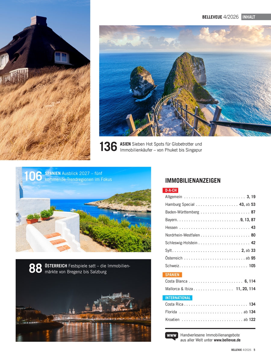 BELLEVUE 04/26 - Hamburg & Sylt, Salzburg, Tessin